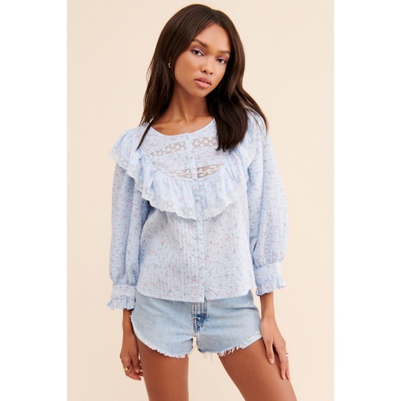 LoveShackFancy Tops - LoveShackFancy Canna Blouse